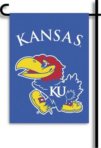 COLLEGIATE Kansas 2-Sided 13" x 18" Garden Flag