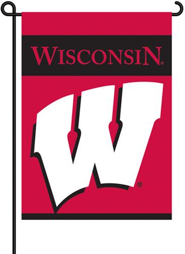 COLLEGIATE Wisconsin 2-Sided 13" x 18" Garden Flag