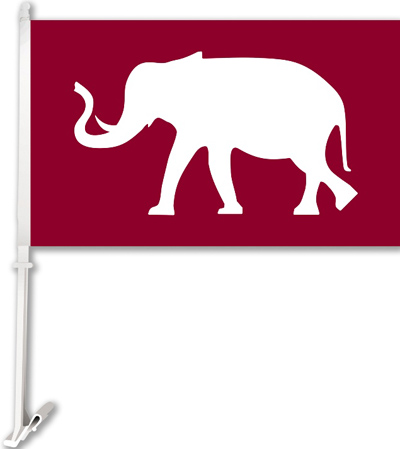 COLLEGIATE Elephant 2-Sided 11" x 18" Car Flag
