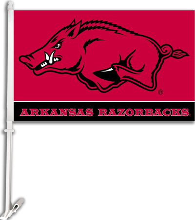 COLLEGIATE Arkansas 2-Sided 11" x 18" Car Flag