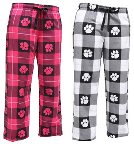 Boxercraft Girls Fashion Paw Print Flannel Pants