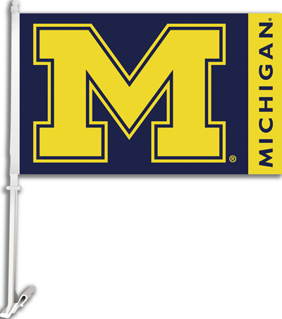 COLLEGIATE Michigan 2-Sided 11" x 18" Car Flag