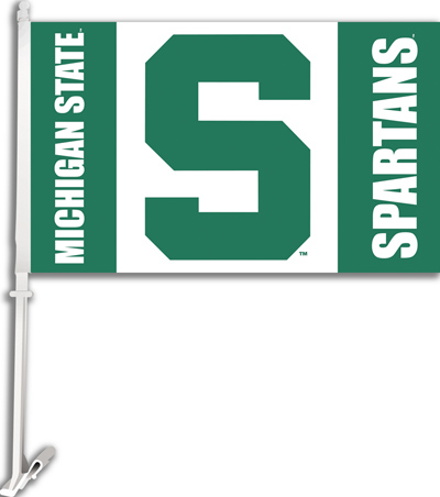 COLLEGIATE Michigan St. 2-Sided 11" x 18" Car Flag