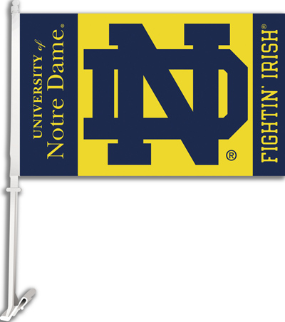 COLLEGIATE Notre Dame 2-Sided 11" x 18" Car Flag