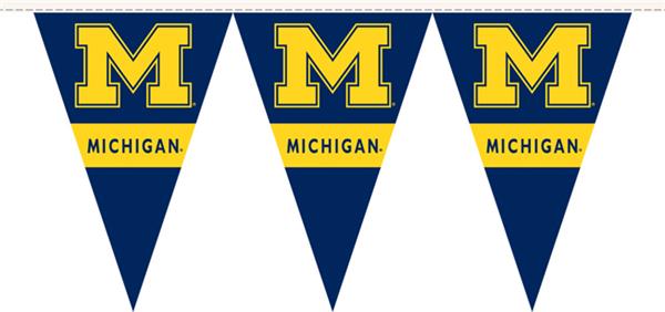 COLLEGIATE Michigan Party Pennant Flags