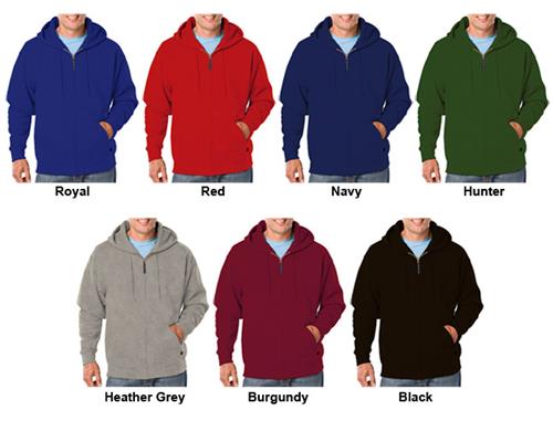 Blue Generation Cotton Rich Fleece Zip Hoodies. Decorated in seven days or less.
