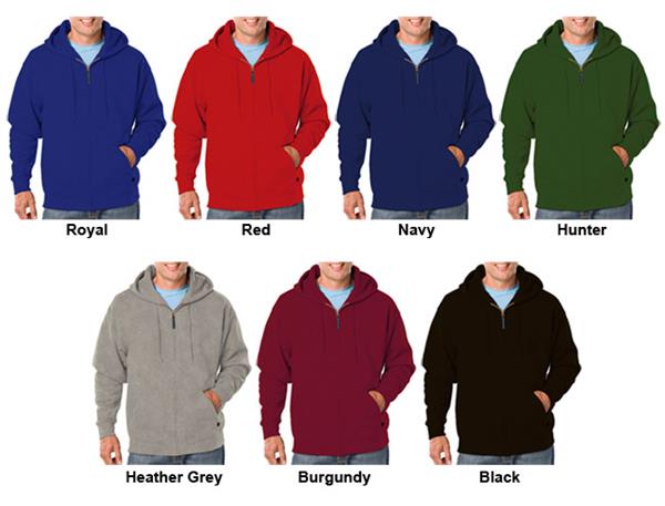 Blue Generation Cotton Rich Fleece Zip Hoodies. Decorated in seven days or less.