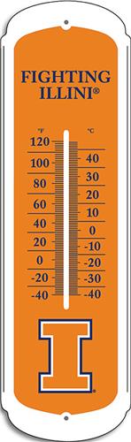 COLLEGIATE Illinois 12" Outdoor Thermometer