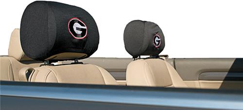 COLLEGIATE Georgia Headrest Covers - Set of 2