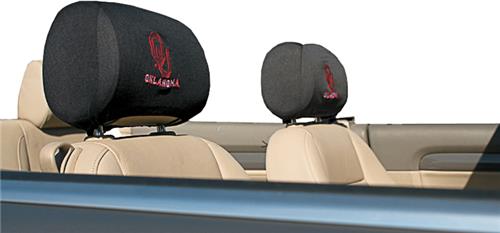 COLLEGIATE Oklahoma Headrest Covers - Set of 2