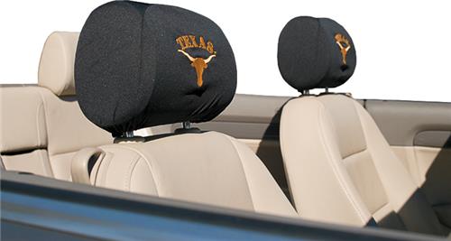 COLLEGIATE Texas Headrest Covers - Set of 2