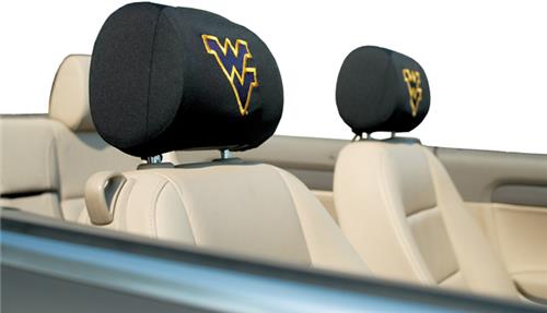 COLLEGIATE West Virginia Headrest Covers Set of 2
