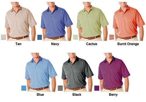 Blue Generation Men's SS Shadow Stripe Polo Shirts