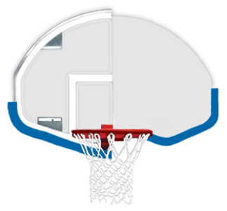 Bison Basketball DuraSkin for Fan-Shaped Backboard