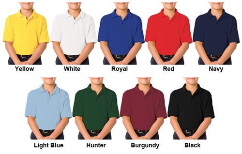 Blue Generation Youth Short Sleeve Soft Pique Polo Shirts