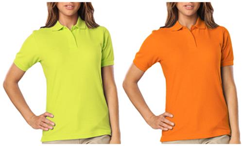 Blue Generation Ladies SS High Visibility Polo. Printing is available for this item.