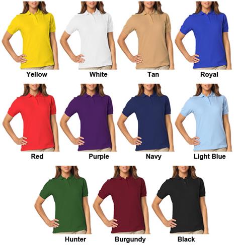 Blue Generation Ladies SS Value Pique Polo Shirts. Printing is available for this item.