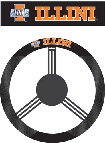 COLLEGIATE Illinois Steering Wheel Cover