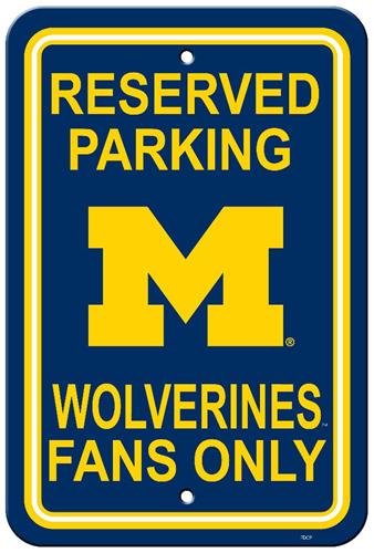 Collegiate Michigan Plastic Parking Sign