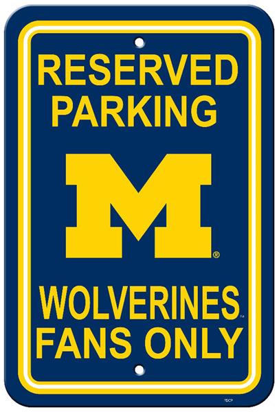 Collegiate Michigan Plastic Parking Sign