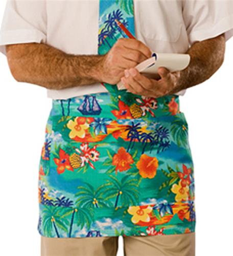 Adult Tropic Print Tailgate Cooking Waist Aprons
