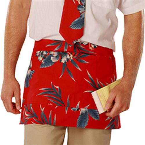 Adult Hibiscus Print Tailgate Cooking Waist Aprons