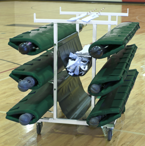 E36224 Bison 6 Post Deluxe Volleyball Cart