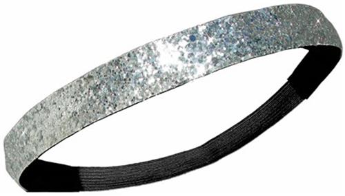 Diamond Duds Silver Glitter Headbands (Set of 10)