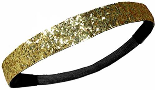 Diamond Duds Gold Glitter Headbands (10)