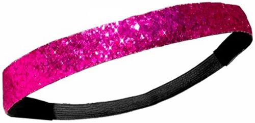 Diamond Duds Dark Pink Glitter Headbands (10)