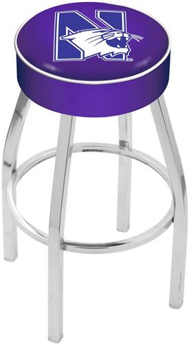Holland Northwestern University Chrome Bar Stool. Free shipping.  Some exclusions apply.
