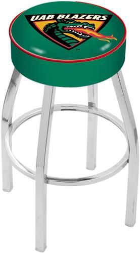Holland University of Alabama UAB Chrome Bar Stool. Free shipping.  Some exclusions apply.