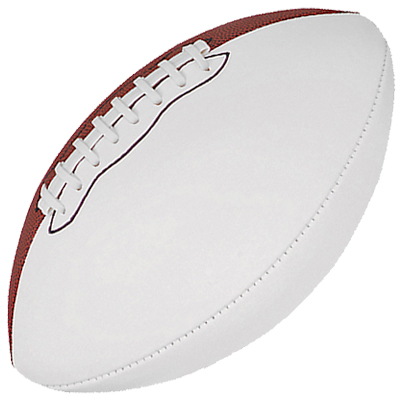 BADEN Autograph Edition Blank WHITE & BROWN FOOTBALL official size 2 White Panel 