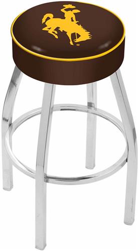 Holland University of Wyoming Chrome Bar Stool. Free shipping.  Some exclusions apply.
