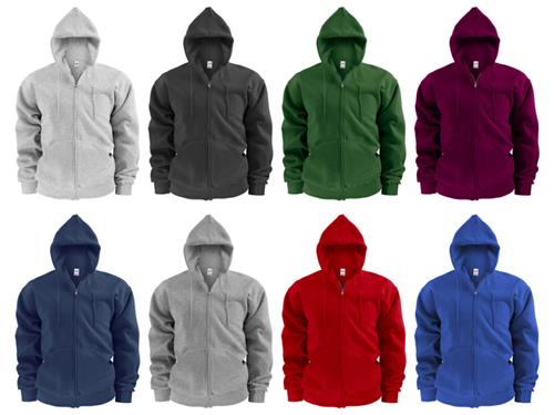 Soffe Adult Training Full Zip Hooded Sweatshirts. Decorated in seven days or less.