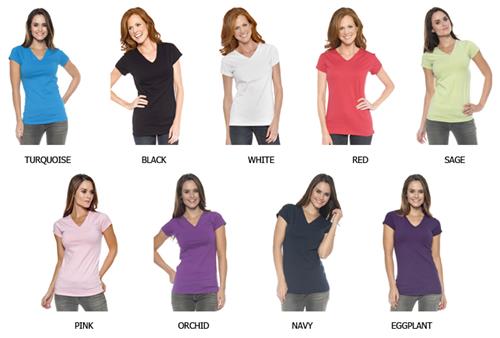In Your Face Apparel Misses V-Neck Shirts