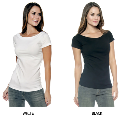 In Your Face Apparel Misses Wide Neck Scoop Tee