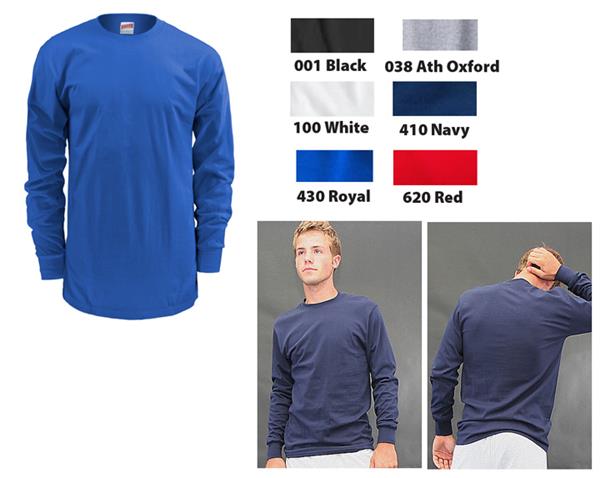 Soffe Youth LS Midweight Cotton Tee Shirts - Baseball Equipment & Gear