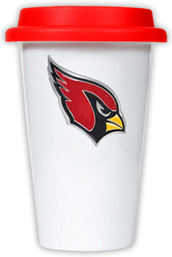 NFL Arizona Cardinals Ceramic Cup with Red Lid - Fan Gear