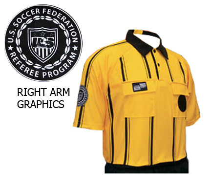 USSF Pro Soccer Referee Jerseys Gold -Striped. Free shipping.  Some exclusions apply.