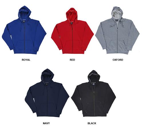 J America Full Zip Hooded Sweatshirt. Decorated in seven days or less.
