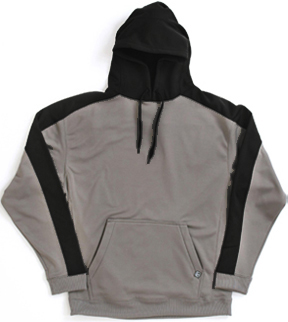 J America Polyester Fleece Sport Hooded Sweatshirt. Decorated in seven days or less.