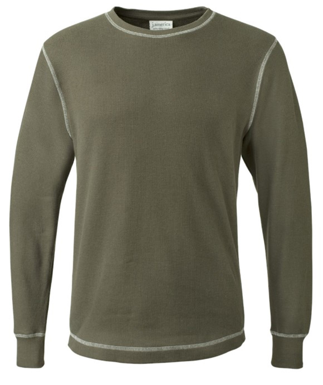 E37633 J America Adult Vintage Long Sleeve Thermal Shirts