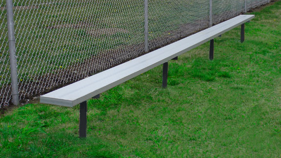 Permanent Aluminum Outdoor Benches Without Back