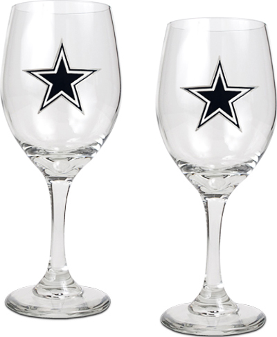 NFL Dallas Cowboys 2 Piece Wine Glass Set