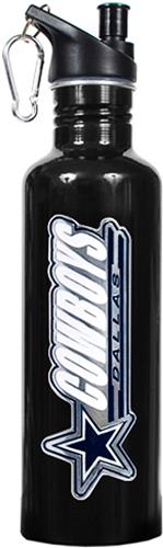 NFL Dallas Cowboys Black Stainless Water Bottle