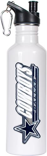 NFL Dallas Cowboys White Stainless Water Bottle