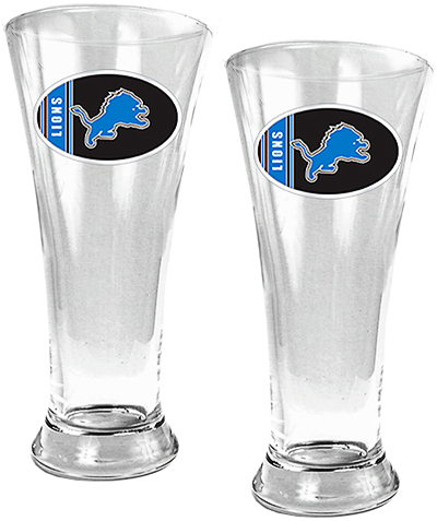 NFL Detroit Lions 2 Piece Pilsner Glass Set