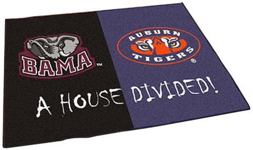 Fan Mats Alabama/Auburn House Divided Mat