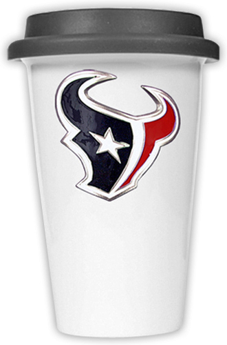 NFL Houston Texans Ceramic Cup with Black Lid